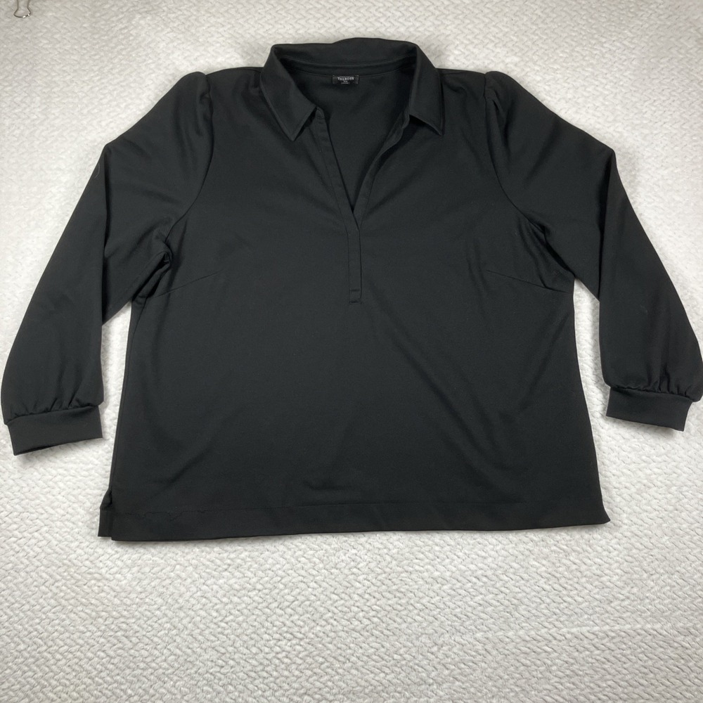 Talbots Plus‎ Top Size 2X Long Puff Sleeves Collar Business Career Staple